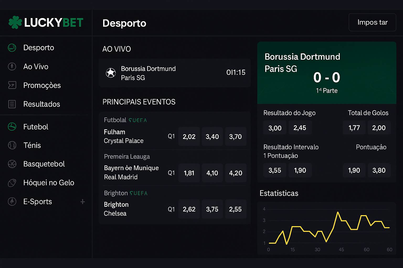 Aposte em apostas esportivas no cassino online LUCKYBET